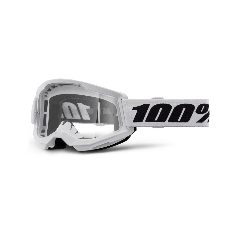 Γυαλιά Motocross 100% STRATA 2 Νέα λευκά (διαφανές plexi)