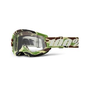 Γυαλιά Motocross 100% STRATA 2 New War Camo πράσινο (διαφανές plexi)