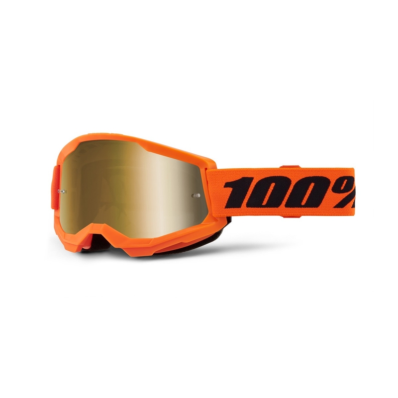 Γυαλιά Motocross 100% STRATA 2 Νέο πορτοκαλί (χρυσό plexi)