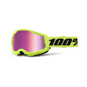 Γυαλιά Motocross 100% STRATA 2 Νέα fluo κίτρινα (ροζ plexi)