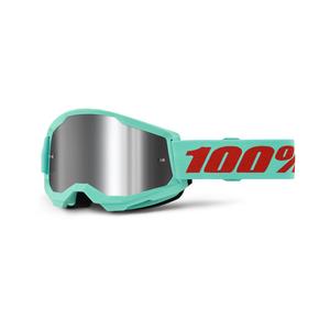 Γυαλιά Motocross 100% STRATA 2 Νέα Maupiti πράσινο (ασημί plexi)