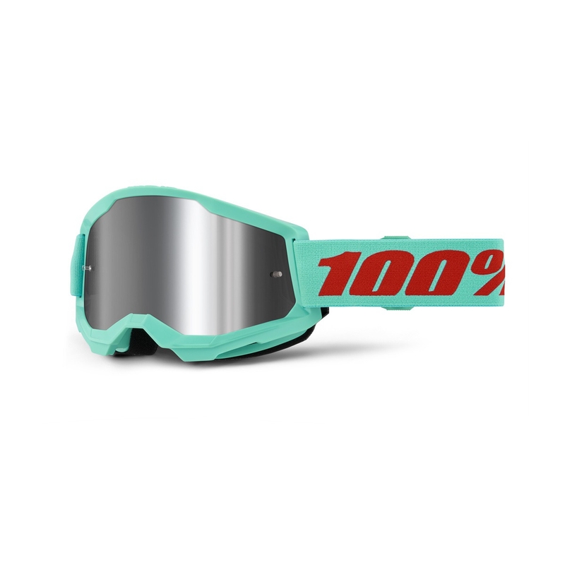 Γυαλιά Motocross 100% STRATA 2 Νέα Maupiti πράσινο (ασημί plexi)