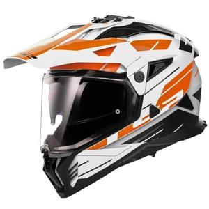 Κράνος μοτοσικλέτας Enduro LS2 MX702 PIONEER II NAMIB λευκό-πορτοκαλί