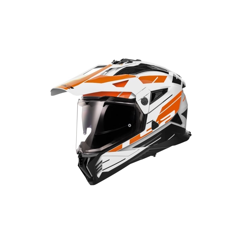 Κράνος μοτοσικλέτας Enduro LS2 MX702 PIONEER II NAMIB λευκό-πορτοκαλί