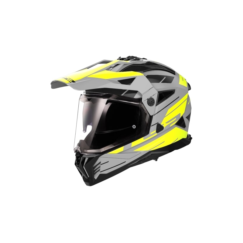 Κράνος μοτοσικλέτας Enduro LS2 MX702 PIONEER II NAMIB γκρι-κίτρινο φλούο