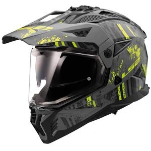 Κράνος μοτοσικλέτας Enduro LS2 MX702 PIONEER II CRAZY μαύρο-φλούο κίτρινο