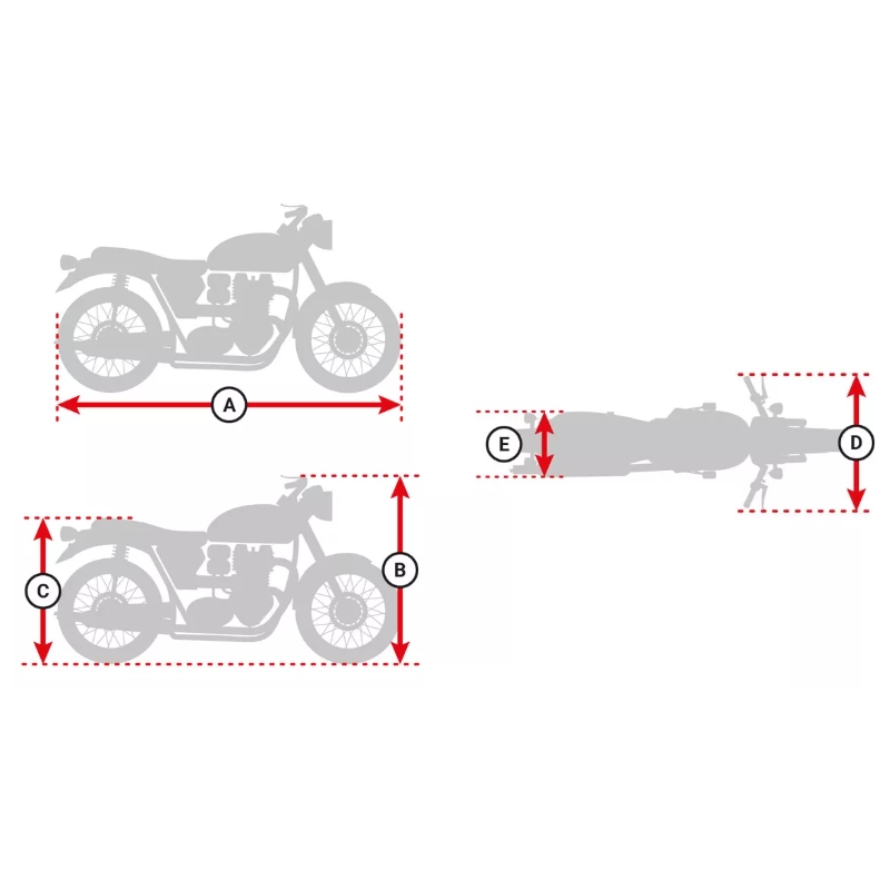 Garážová plachta na motorku MotoZem - černá