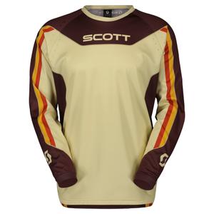 Motocross φανέλα Scott EVO DIRT DEEP καφέ-μπεζ