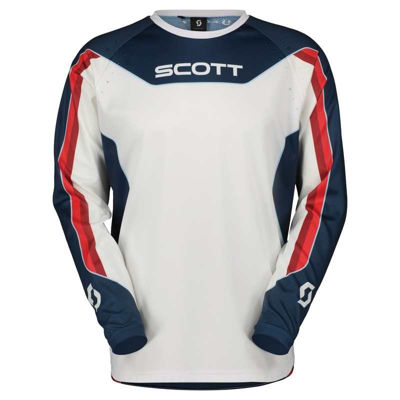 Motocross φανέλα Scott EVO DIRT κόκκινο και λευκό