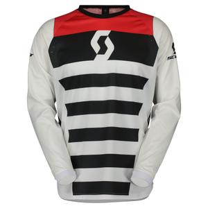 Motocross φανέλα Scott EVO RACE λευκό-κόκκινο