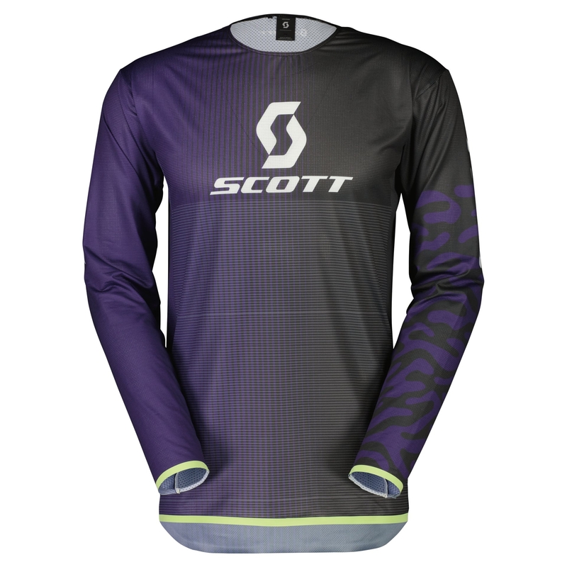 Motocross φανέλα Scott PODIUM PRO μοβ και μέντα