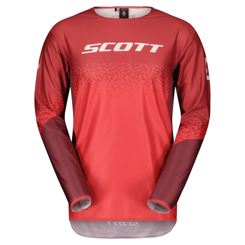 Motocross φανέλα Scott PODIUM PRO κόκκινο-γκρι