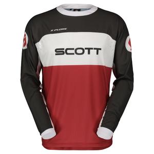 Motocross φανέλα Scott X-PLORE SWAP κόκκινο-μαύρο