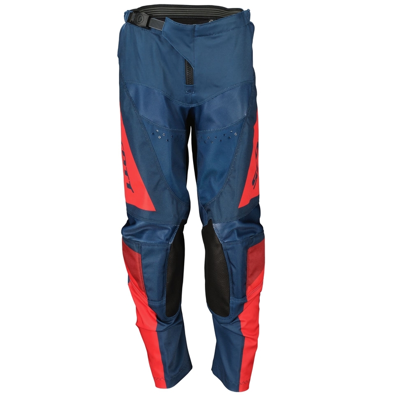 Παιδικό παντελόνι motocross Scott EVO TRACK μπλε-νεοκόκκινο