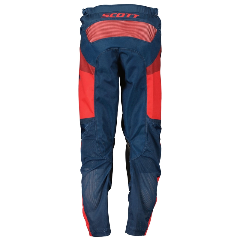 Παιδικό παντελόνι motocross Scott EVO TRACK μπλε-νεοκόκκινο