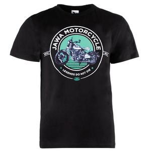 T-shirt JAWA Motorcycle μαύρο-πράσινο
