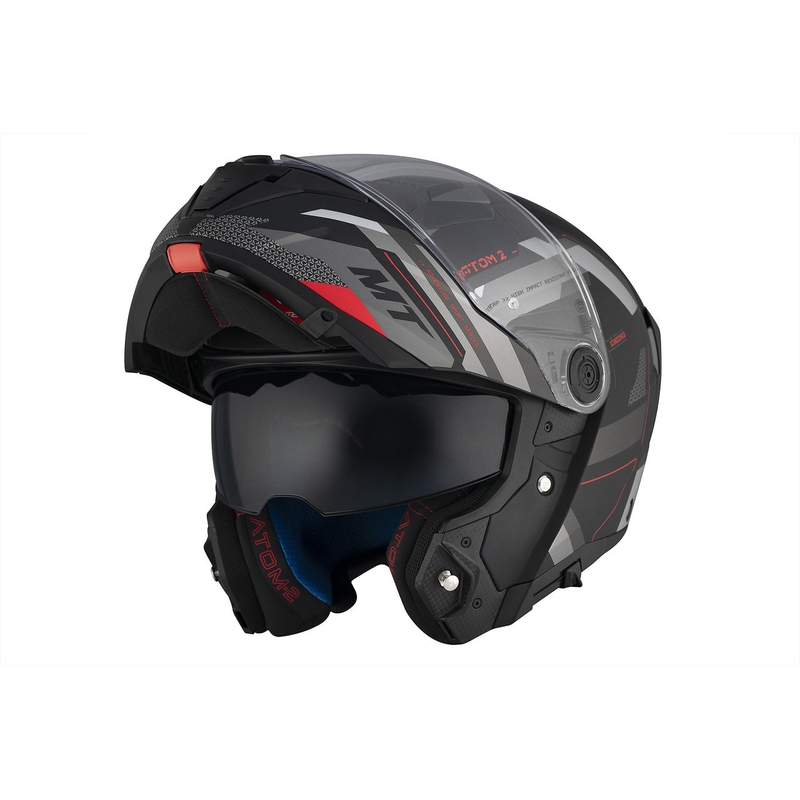 MT ATOM 2 SV BAST D5 κράνος μοτοσικλέτας ματ μαύρο-γκρι-λευκό