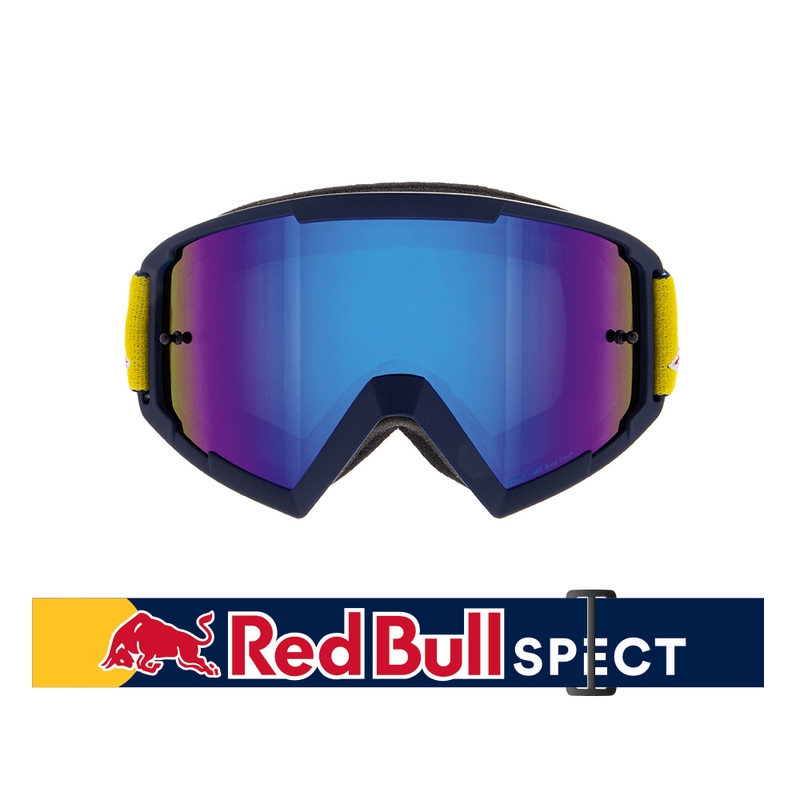 Γυαλιά μοτοκρός Red Bull Spect WHIP σκούρο μπλε με μπλε φακό