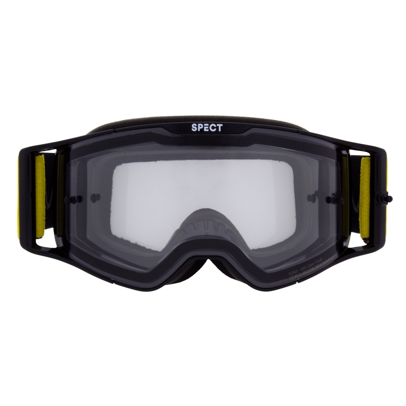 Γυαλιά motocross Red Bull Spect TORP μαύρο με διαφανή φακό
