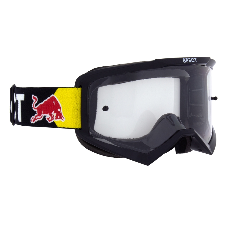 Γυαλιά μοτοκρός Red Bull Spect EVAN μαύρο με διαφανή φακό