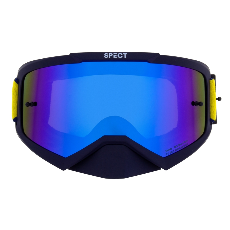 Γυαλιά motocross Red Bull Spect EVAN σκούρο μπλε με μπλε φακό