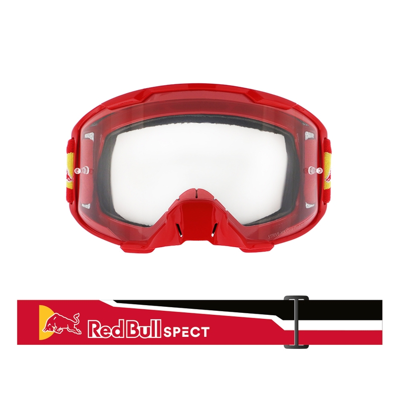 Γυαλιά μοτοκρός Red Bull Spect STRIVE S κόκκινο με διαφανή φακό