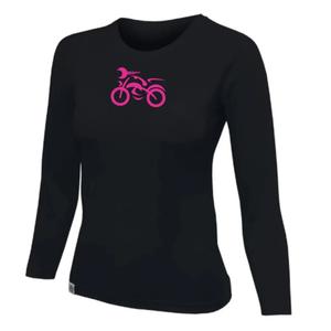 Γυναικείο T-shirt nanosilver® MOTOLADY μαύρο - μακρυμάνικο