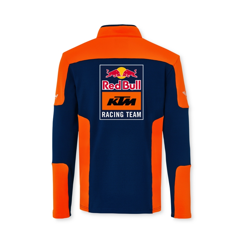 KTM Replica ομάδα μισό φερμουάρ πουλόβερ μπλε και πορτοκαλί προσφορά