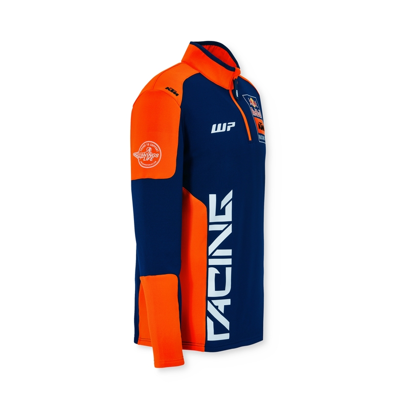 KTM Replica ομάδα μισό φερμουάρ πουλόβερ μπλε και πορτοκαλί προσφορά