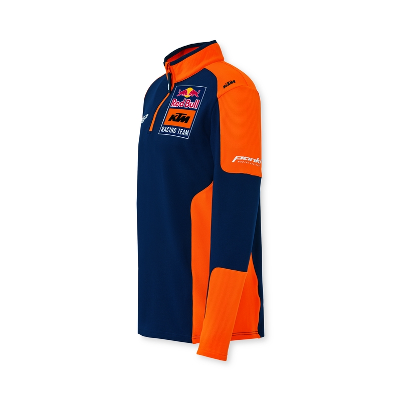 KTM Replica ομάδα μισό φερμουάρ πουλόβερ μπλε και πορτοκαλί προσφορά