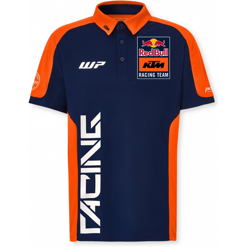 Πουκάμισο πόλο KTM Replica Team μπλε-πορτοκαλί προσφορά
