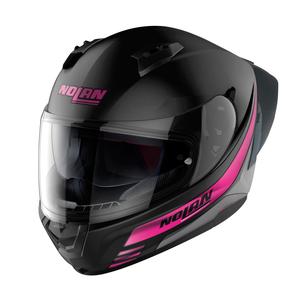 Nolan N60-6 Sport Outset 23 μαύρο και ροζ ενσωματωμένο κράνος μοτοσικλέτας