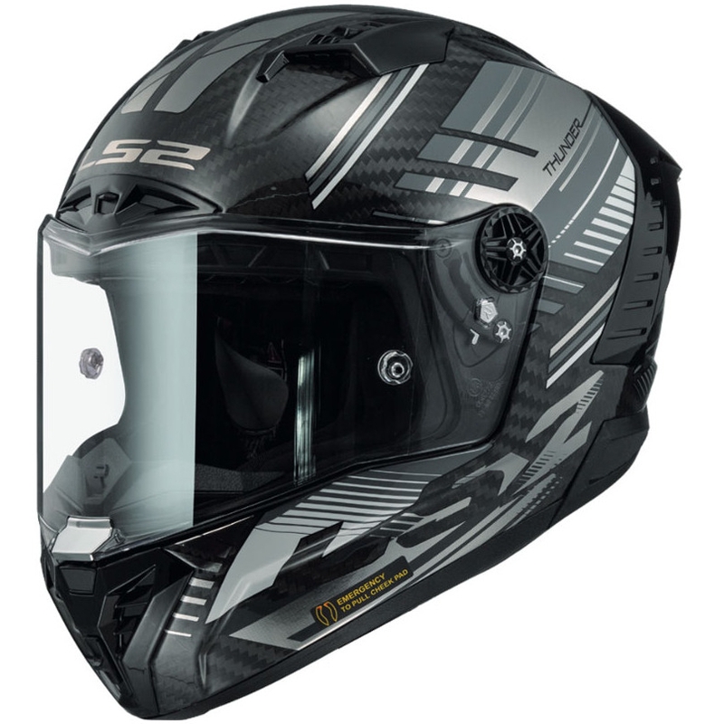 LS2 FF805 Thunder Carbon Volt μαύρο-γκρι Integral κράνος μοτοσικλέτας