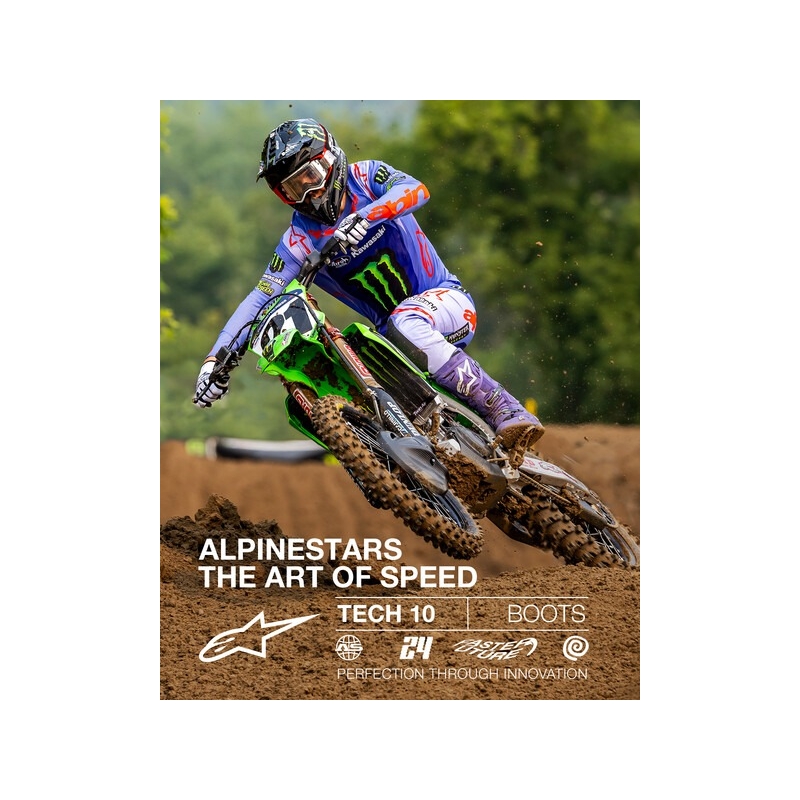 Μπότες μοτοσικλέτας Alpinestars Tech 10 μωβ-μαύρο-λευκό