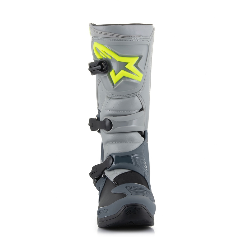 Alpinestars Tech 3 light grey-black-fluo yellow μπότες μοτοσικλέτας
