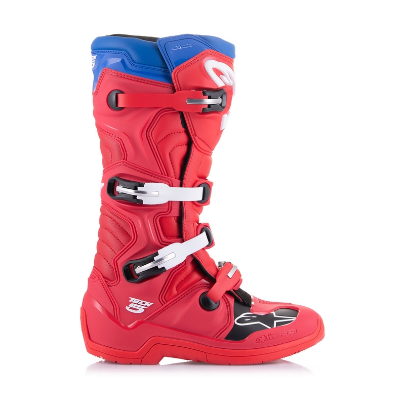 Μπότες μοτοσικλέτας Alpinestars Tech 5 κόκκινο-μπλε-άσπρο-μαύρο