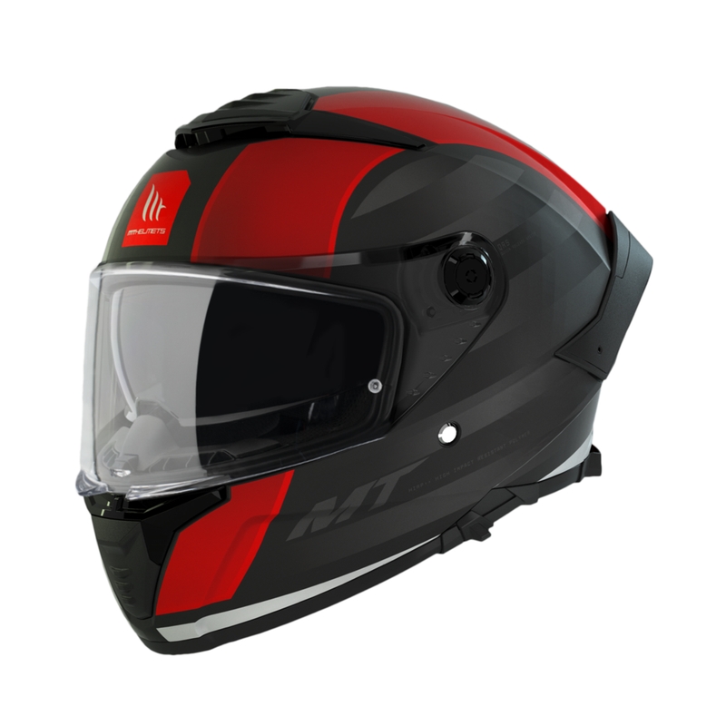 Κράνος μοτοσικλέτας full-face MT THUNDER 4 SV TREADS B5 μαύρο-κόκκινο