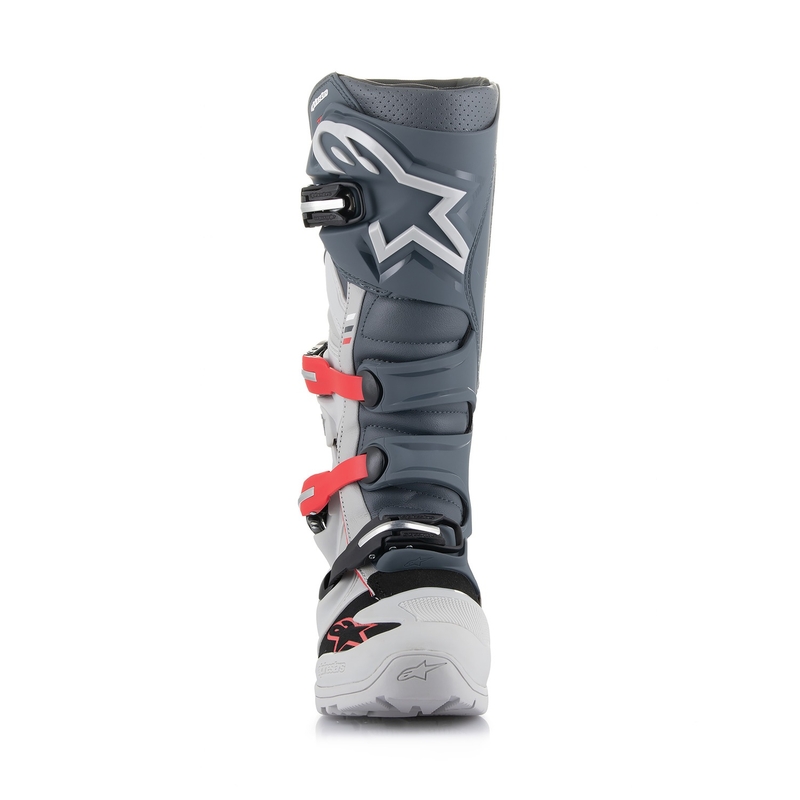 Alpinestars Tech 7 Enduro 2024 γκρι-φλούο-μαύρες μπότες μοτοσικλέτας