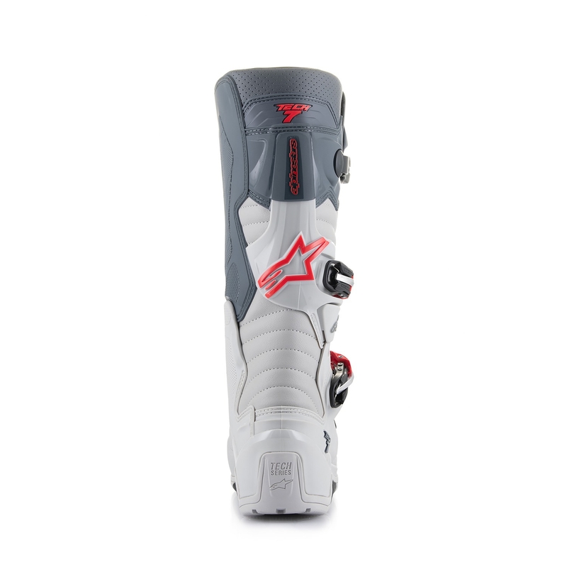 Alpinestars Tech 7 Enduro 2024 γκρι-φλούο-μαύρες μπότες μοτοσικλέτας