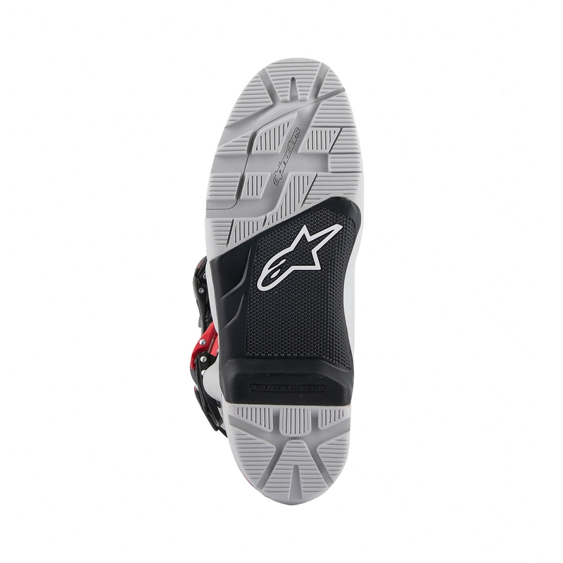 Alpinestars Tech 7 Enduro 2024 γκρι-φλούο-μαύρες μπότες μοτοσικλέτας