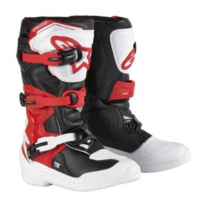 Alpinestars Tech 3S Youth 2024 Λευκό-Μαύρο-Κόκκινο Παιδικές μπότες μοτοσικλέτας