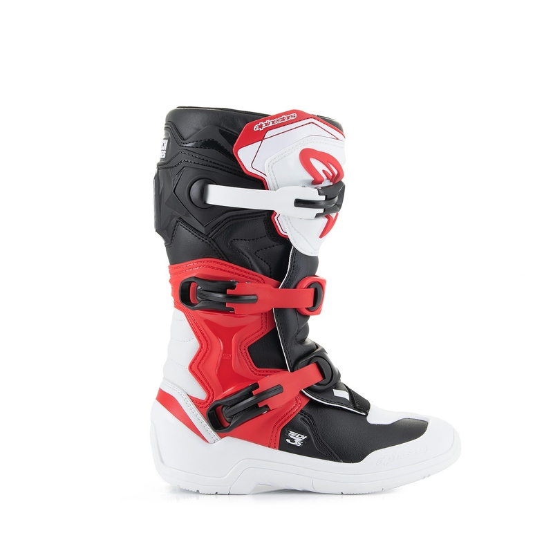 Alpinestars Tech 3S Youth Λευκό-Μαύρο-Κόκκινο Παιδικές μπότες μοτοσικλέτας