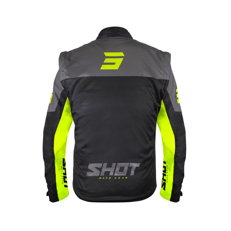 Softshell μπουφάν Shot Softshell Lite μαύρο-κίτρινο φλούο