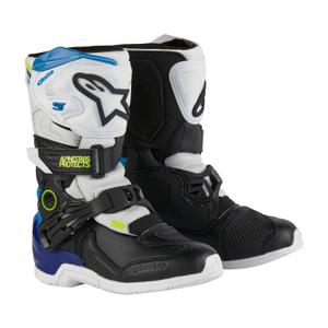 Alpinestars Tech 3S Kids 2024 Λευκό-Μαύρο-Μπλε Μπότες μοτοσικλέτας για παιδιά