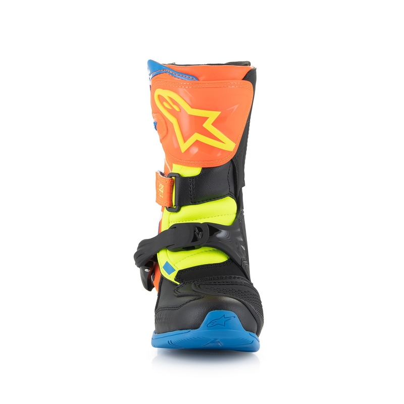 Alpinestars Tech 3S Kids Fluo Orange-Blue-Fluo Yellow-Black Μπότες μοτοσικλέτας για παιδιά