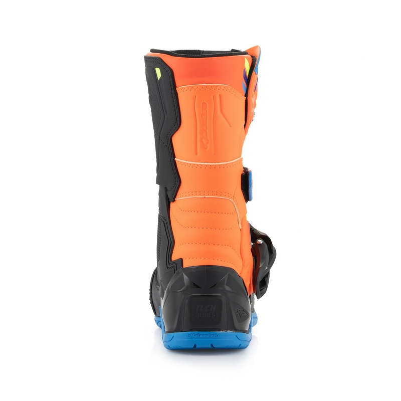 Alpinestars Tech 3S Kids Fluo Orange-Blue-Fluo Yellow-Black Μπότες μοτοσικλέτας για παιδιά