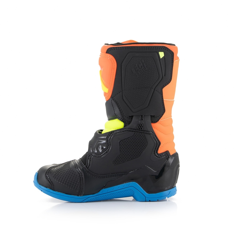 Alpinestars Tech 3S Kids Fluo Orange-Blue-Fluo Yellow-Black Μπότες μοτοσικλέτας για παιδιά