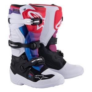 Alpinestars Tech 7 S 2024 παιδικές μπότες motocross λευκό-μαύρο-κόκκινο-μπλε-μωβ
