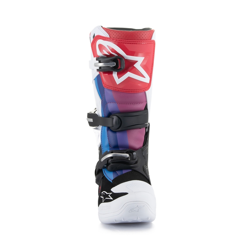 Μπότες Motocross Alpinestars Tech 7 S για Παιδιά Λευκό-Μαύρο-Κόκκινο-Μπλε-Μωβ
