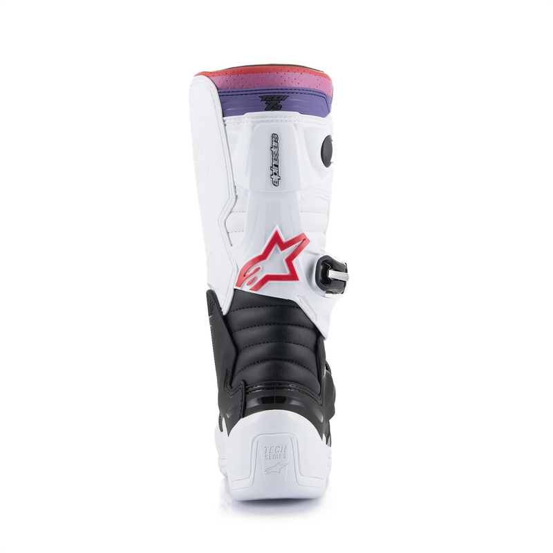 Μπότες Motocross Alpinestars Tech 7 S για Παιδιά Λευκό-Μαύρο-Κόκκινο-Μπλε-Μωβ